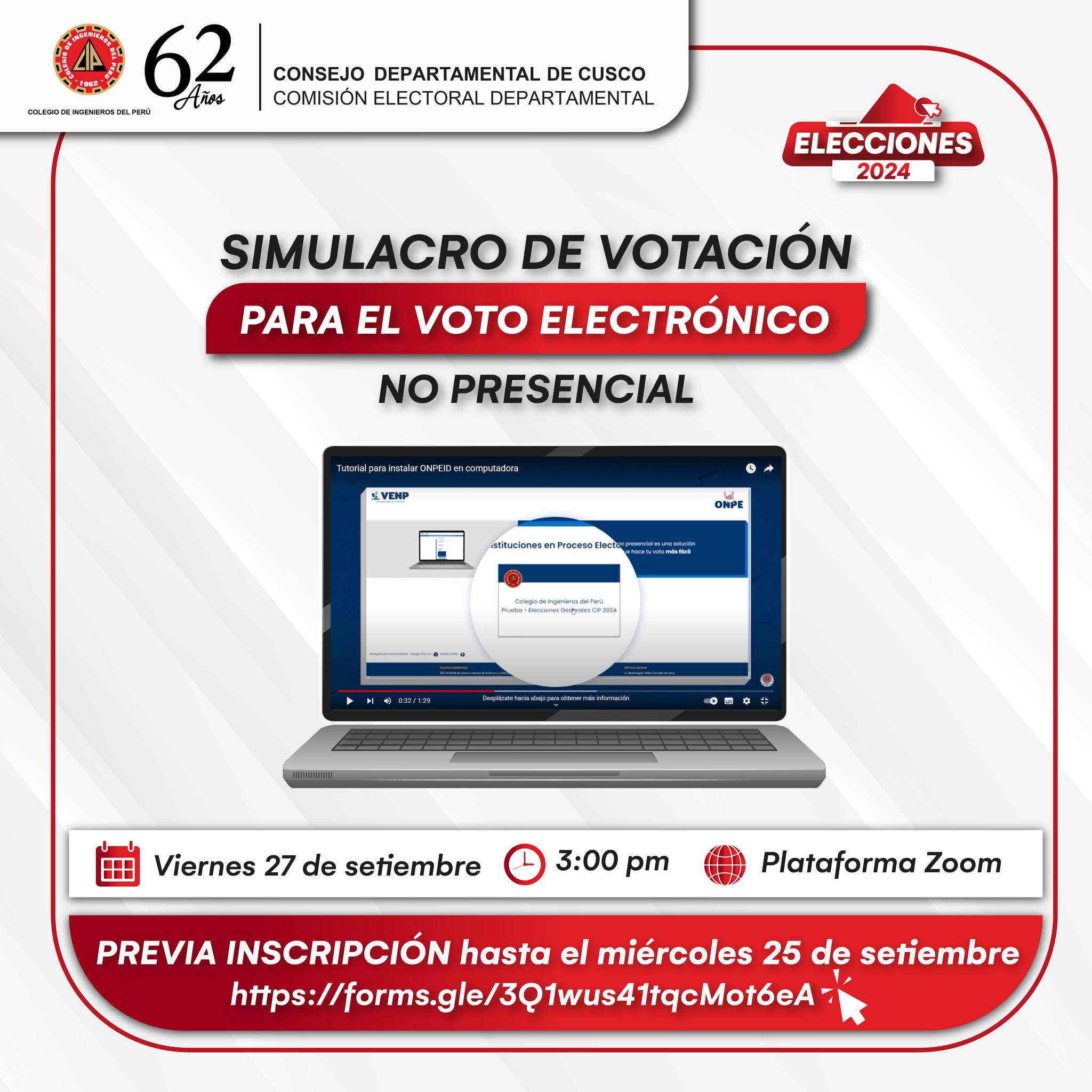 Voto Electrónico No Presencial CIP 2024